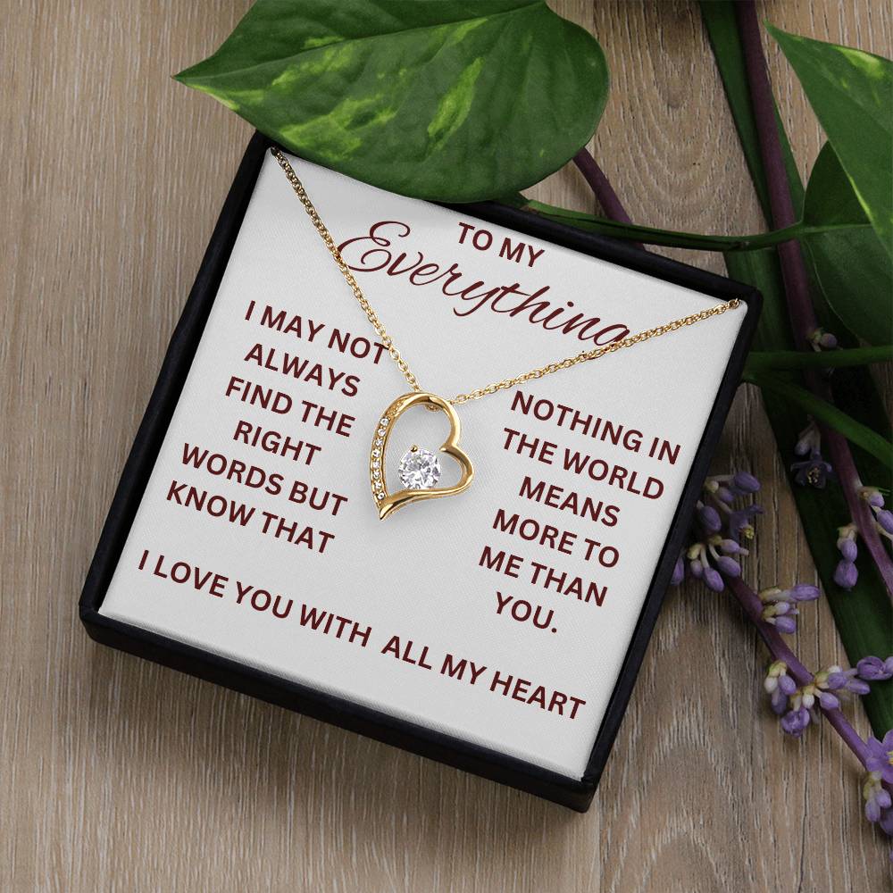 Forever Love Necklace- The Right Words- Wife, Girlfriend