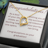 Load image into Gallery viewer, on your graduation- as one door closes-forever love necklace
