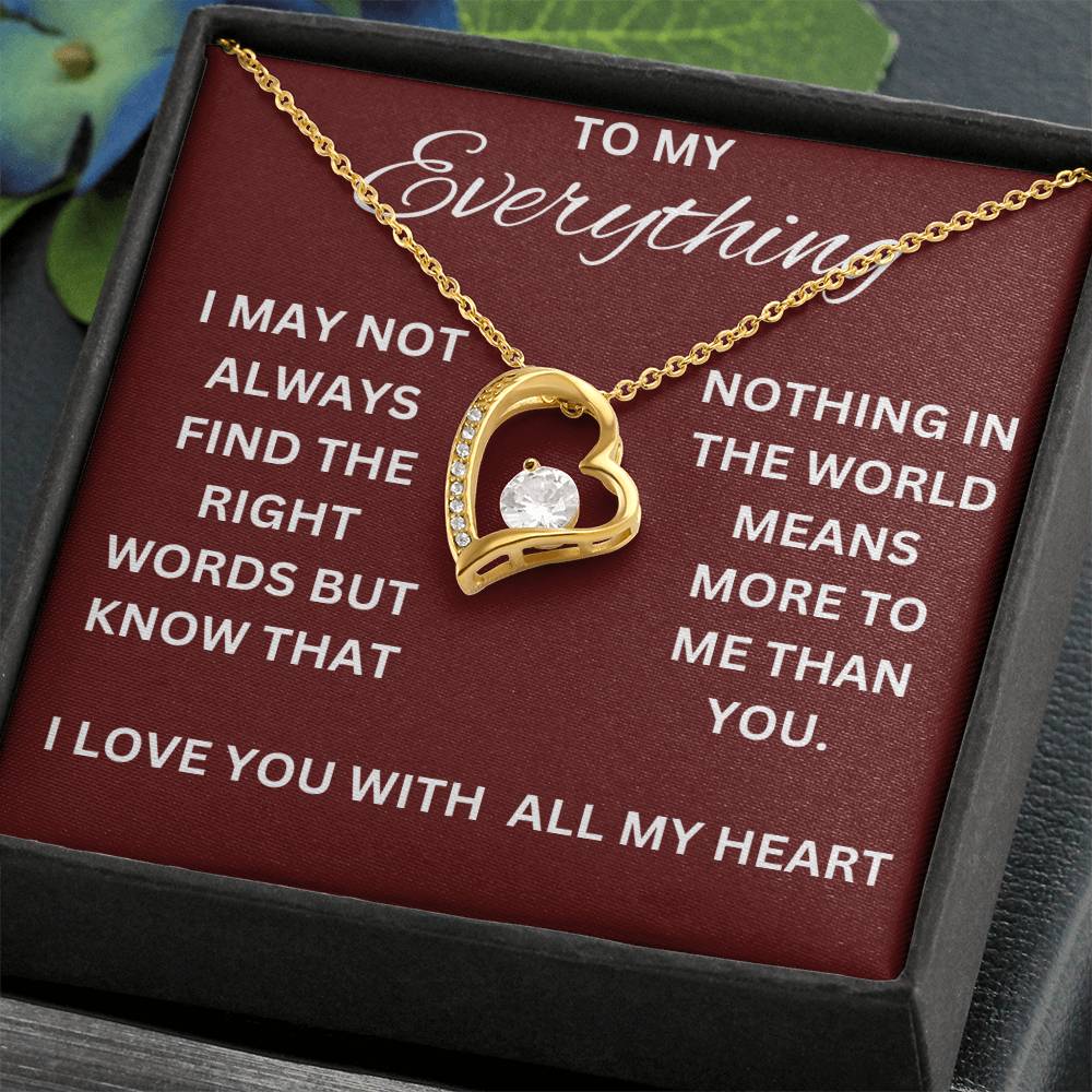 Forever Love Necklace-The Right Words- Wife, Girlfriend