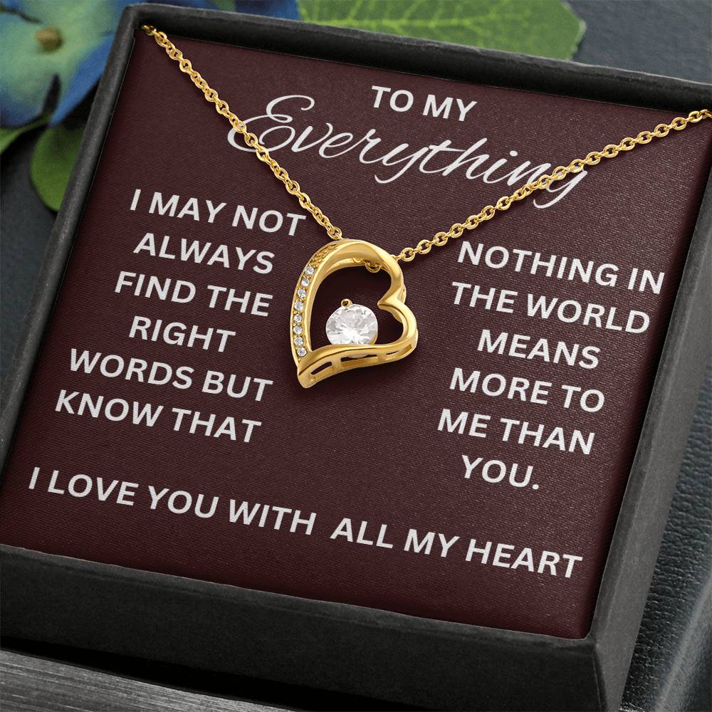 Forever Love Necklace- The Right Words- Wife, Girlfriend